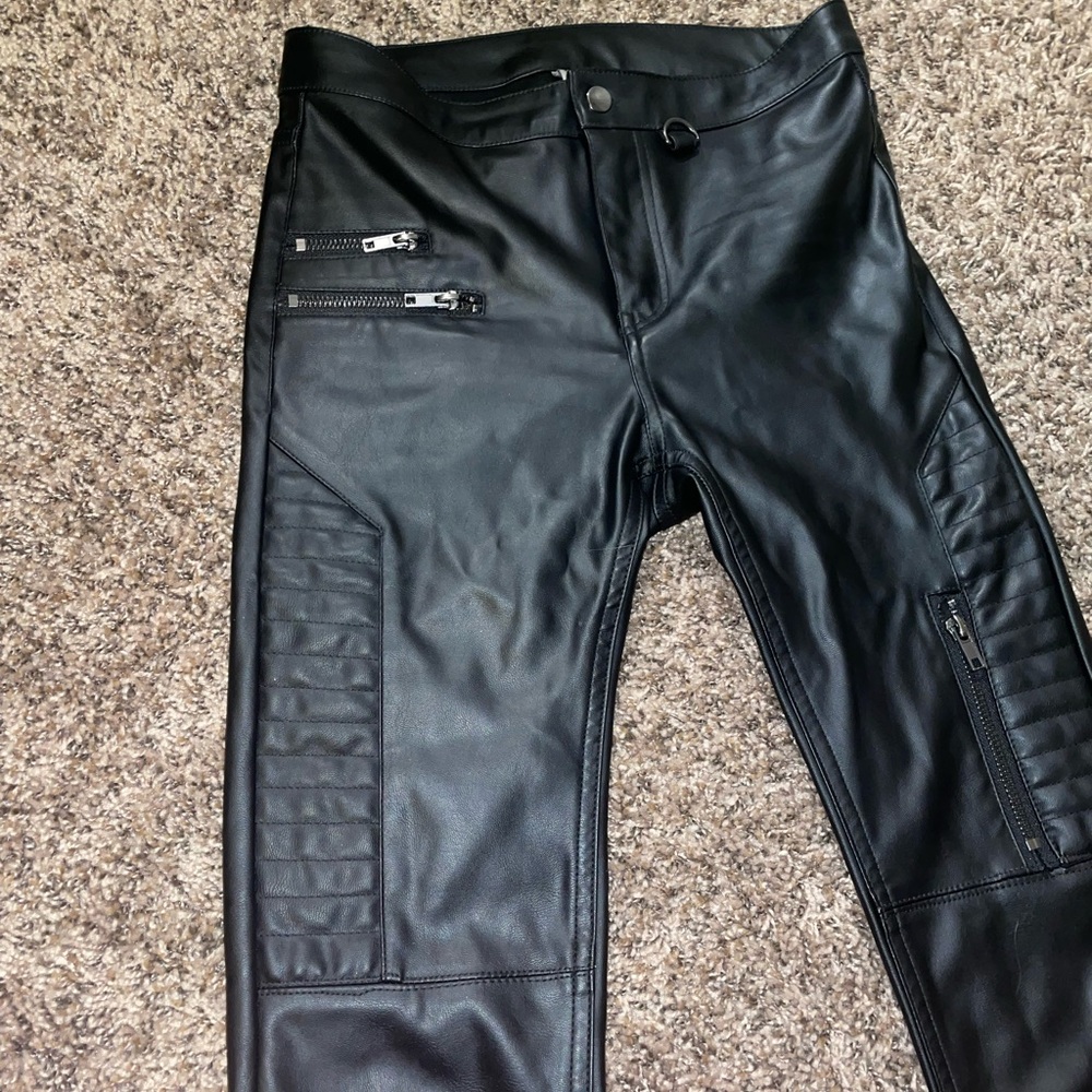 Leather pants hm